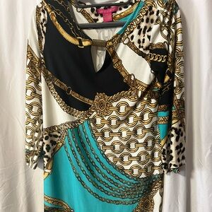 Chic Chain Print Dress